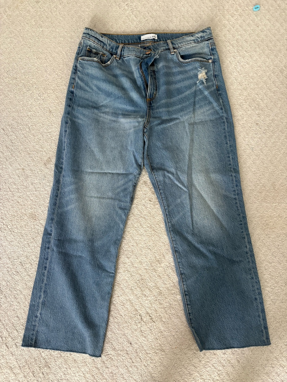 LOFT Women’s Blue Distressed Jeans